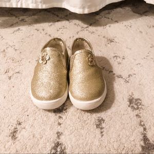 Like New Toddler Gold Glitter Michael Kors Sneaker